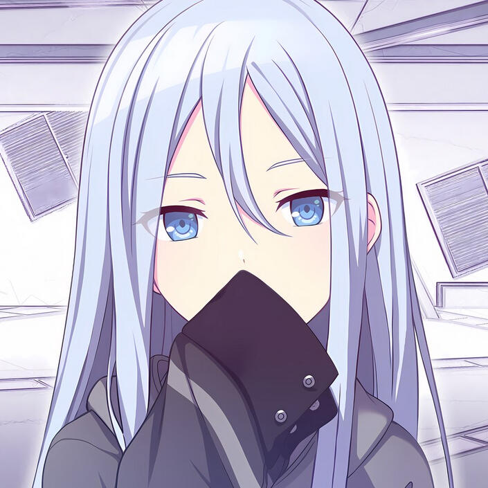 kanade yoisaki, a fictional character from the game project sekai colorful stage featuring hatsune miku. she has long pale blue hair and sky blue eyes. she is wearing a black dress with very long sleeves and a hoodie